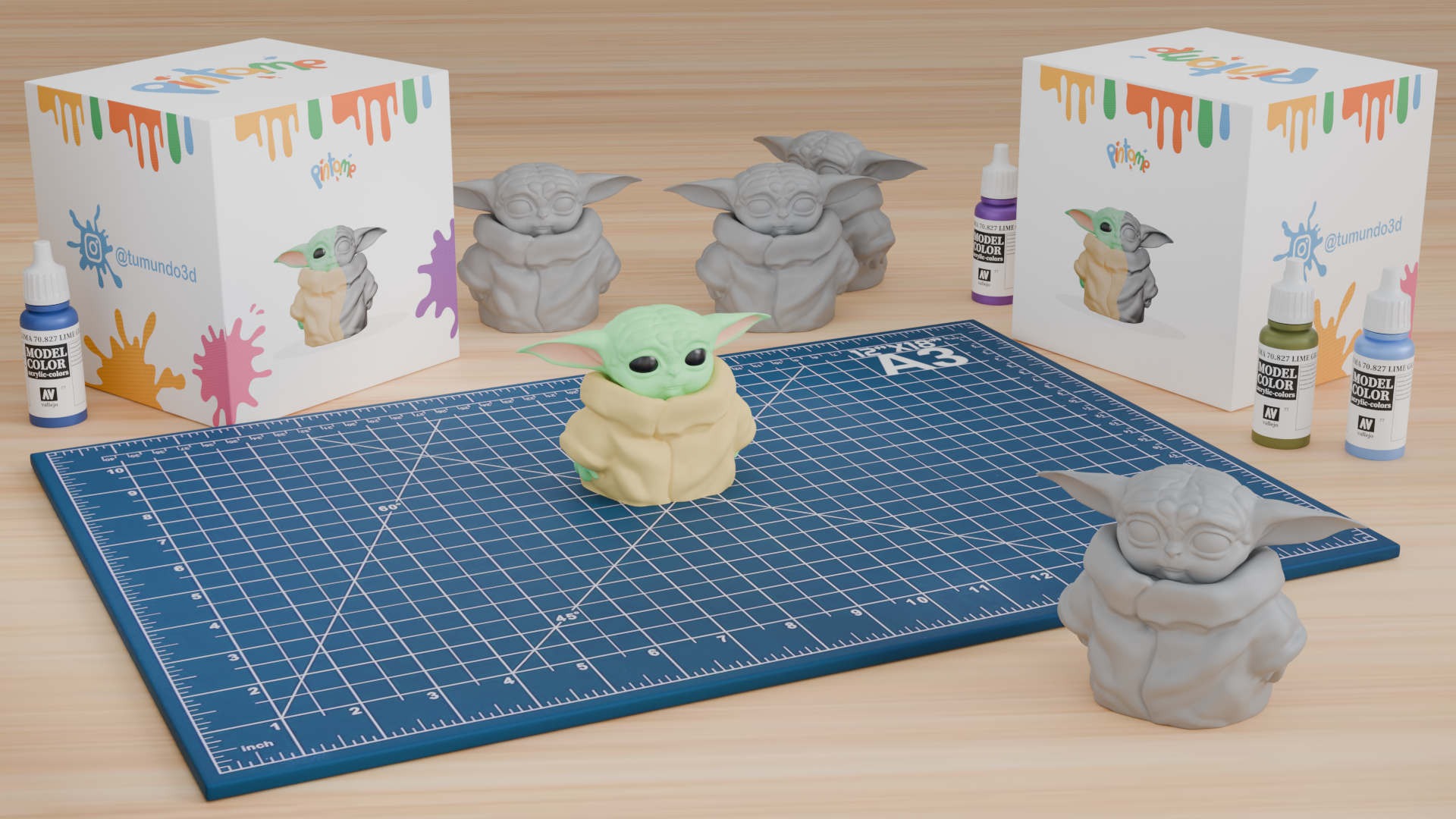 Figura "Píntame" Grogu