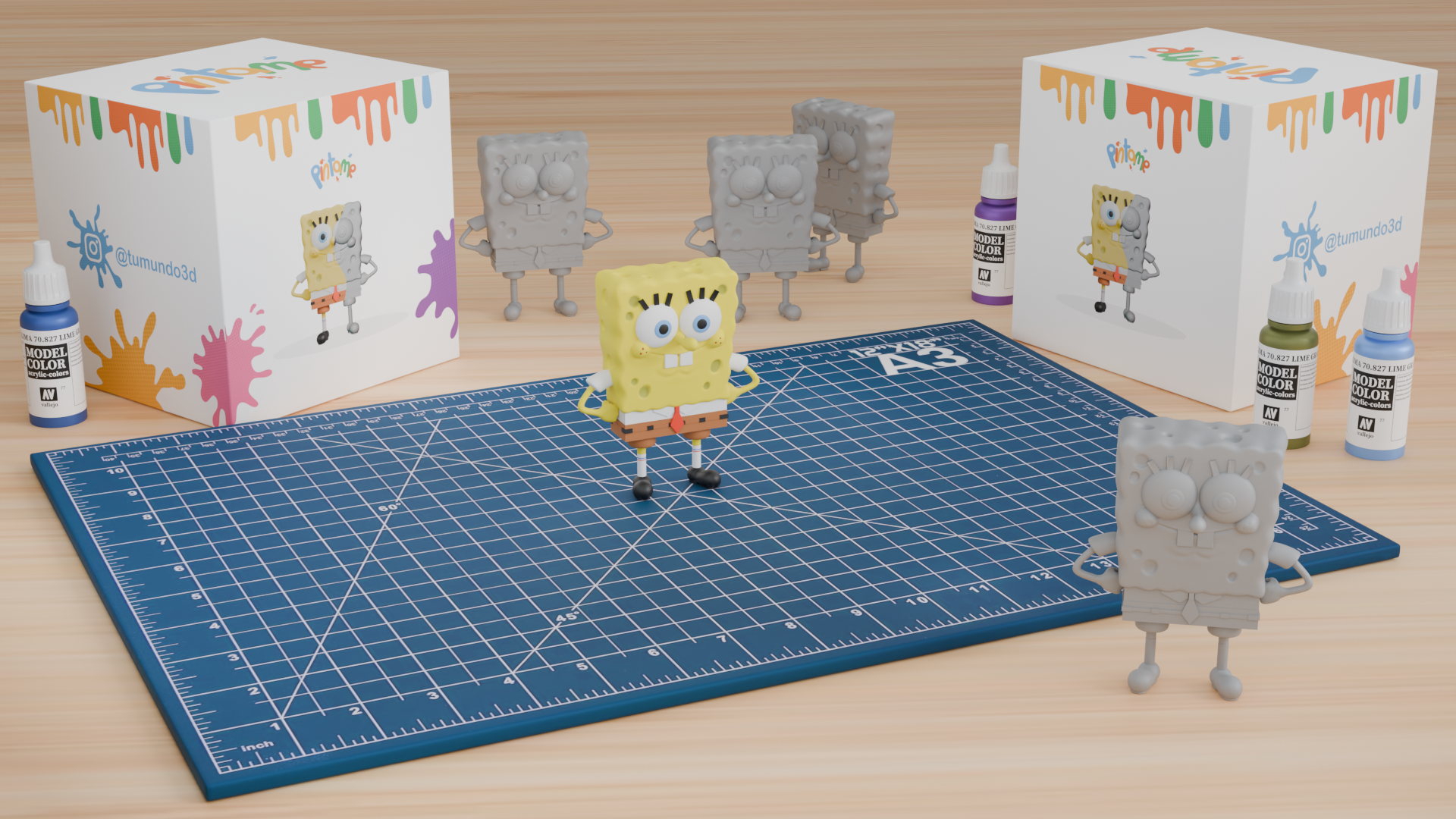 Figura "Píntame" Bob Esponja