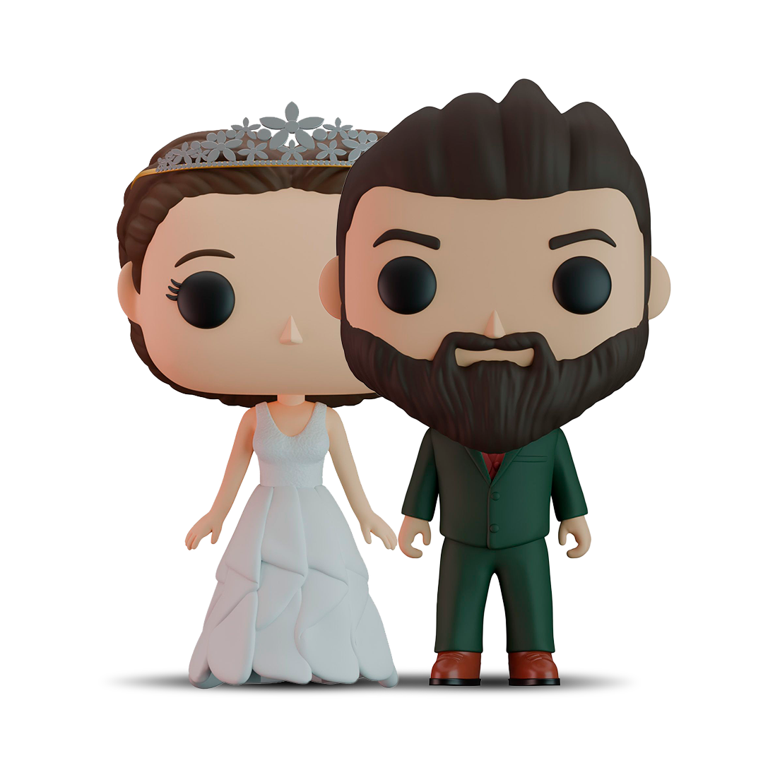 Figura creada y esculpida en 3D de colores personalizada